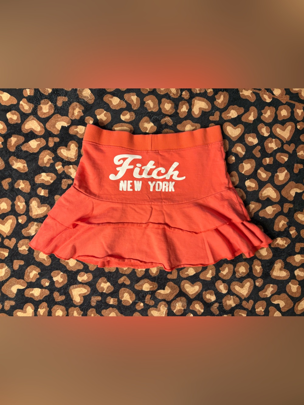 Y2K McBling rare vintage Abercrombie & Fitch Orange Ruffle Skort